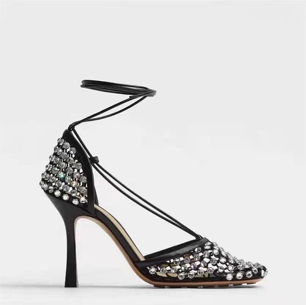 bottegas black net lace up high heels women sandals sheep leather square toe designer party shoes chic ankle strap summer sandal 1fxj
bottegas black net lace up high heels women sandals sheep leather square toe designer party shoes chic ankle strap summer sandal 1fxj