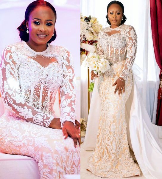 2022 plus size arabic aso ebi luxurious mermaid wedding dress beaded crystals lace bridal gowns dresses zj305, White
2022 plus size arabic aso ebi luxurious mermaid wedding dress beaded crystals lace bridal gowns dresses zj305, White