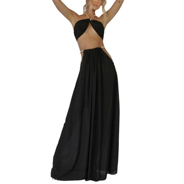 casual dresses 2021 female camisole, solid color halter neck vest sleeveless crop with metal strap for summer, black/coral pink/champag, Black;gray
casual dresses 2021 female camisole, solid color halter neck vest sleeveless crop with metal strap for summer, black/coral pink/champag, Black;gray