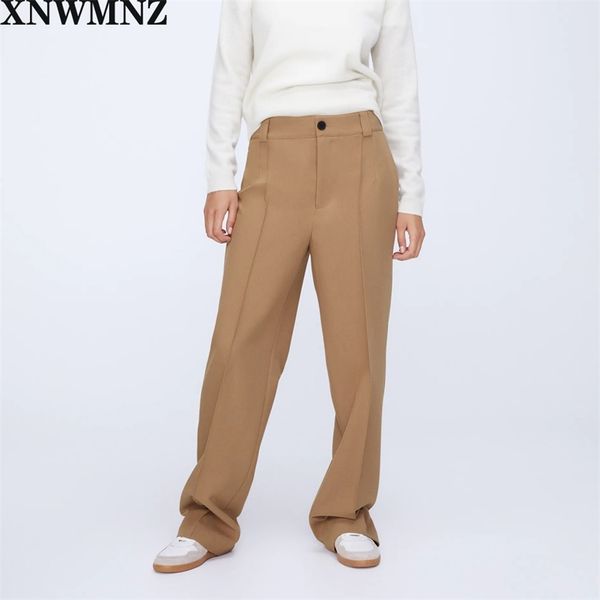 xnwmnz za women spring autumn pants office lady solid points loose female trousers high waist slim straight suit 210513, Black;white
xnwmnz za women spring autumn pants office lady solid points loose female trousers high waist slim straight suit 210513, Black;white