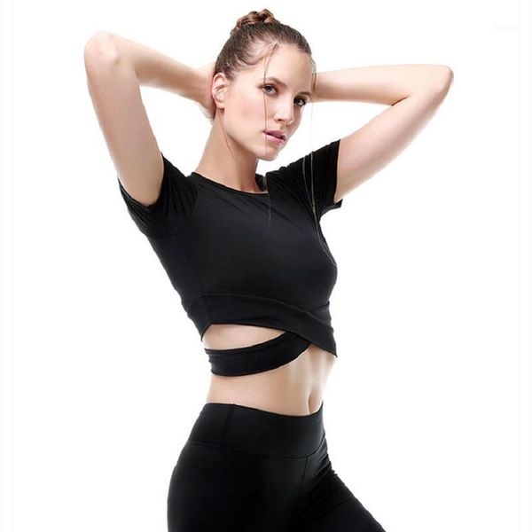 yoga outfit shirts women short sleeve cropped gym fitness running workout sport t-shirts polyester quick dry jersey
yoga outfit shirts women short sleeve cropped gym fitness running workout sport t-shirts polyester quick dry jersey