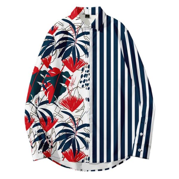 men's casual shirts autumn cardigan long-sleeved shirt flowers stripes 3d printing loose all-match, White;black
men's casual shirts autumn cardigan long-sleeved shirt flowers stripes 3d printing loose all-match, White;black