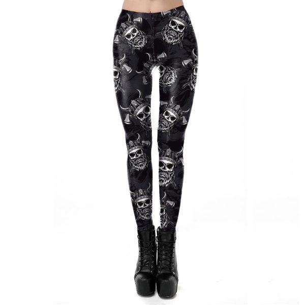 women's leggings fashion beard skull print mid waist hip-lifting tights push up women sports pants fitness trousers woman, Black
women's leggings fashion beard skull print mid waist hip-lifting tights push up women sports pants fitness trousers woman, Black