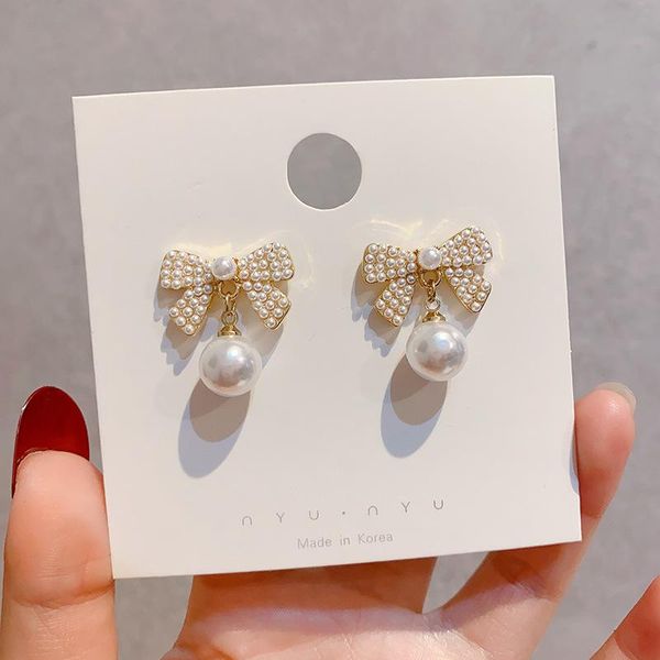 dangle & chandelier yaologe fashion bowknot pearl drop earrings fairy elegant simple alloy gift for women 2021 party jewelry brincos, Silver
dangle & chandelier yaologe fashion bowknot pearl drop earrings fairy elegant simple alloy gift for women 2021 party jewelry brincos, Silver