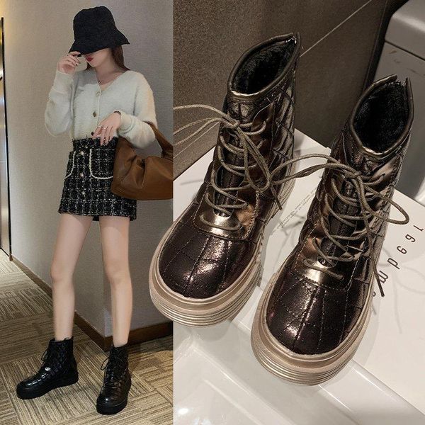 boots winter ladies casual low-women's warm and velvet snow solid color all-match flat shoes, Black
boots winter ladies casual low-women's warm and velvet snow solid color all-match flat shoes, Black