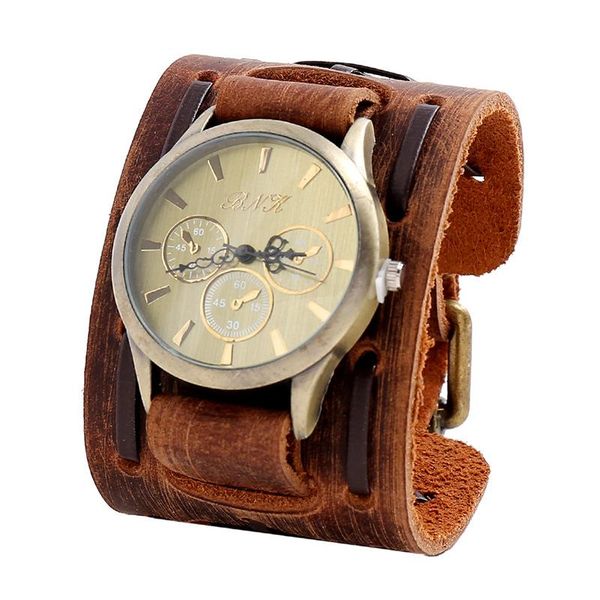 wristwatches watch for men vintage cow leather bracelet retro sport punk watches women wrist casual quartz relogio feminino, Slivery;brown
wristwatches watch for men vintage cow leather bracelet retro sport punk watches women wrist casual quartz relogio feminino, Slivery;brown