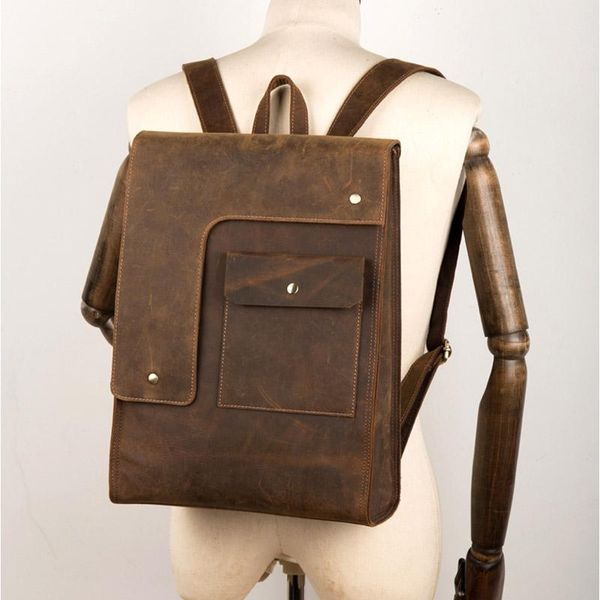 backpack vintage men crazy horse genuine leather fit 15" lapbusiness bag cow travel daypack school bags
backpack vintage men crazy horse genuine leather fit 15" lapbusiness bag cow travel daypack school bags