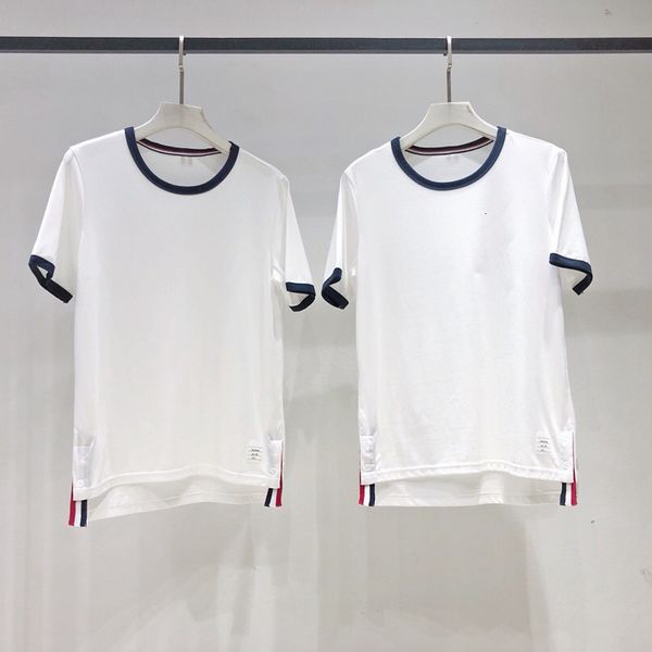 t shirt fashion tb thom brand o-neck collar patchwork short-sleeved t-shirt men women cotton couple summer casual clothing, White;black
t shirt fashion tb thom brand o-neck collar patchwork short-sleeved t-shirt men women cotton couple summer casual clothing, White;black