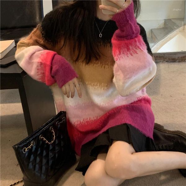 women's sweaters for women 2021 autumn winter thick warm casual o neck pullovers loose multi colour female clothes b1025#, White;black
women's sweaters for women 2021 autumn winter thick warm casual o neck pullovers loose multi colour female clothes b1025#, White;black