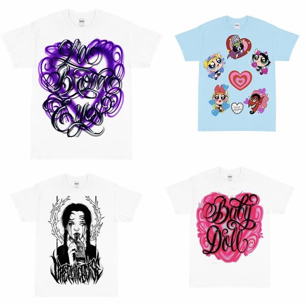 women's t-shirt y2k shirt vintage harajuku kawaii gothic punk dark street hip-hop couple, White
women's t-shirt y2k shirt vintage harajuku kawaii gothic punk dark street hip-hop couple, White
