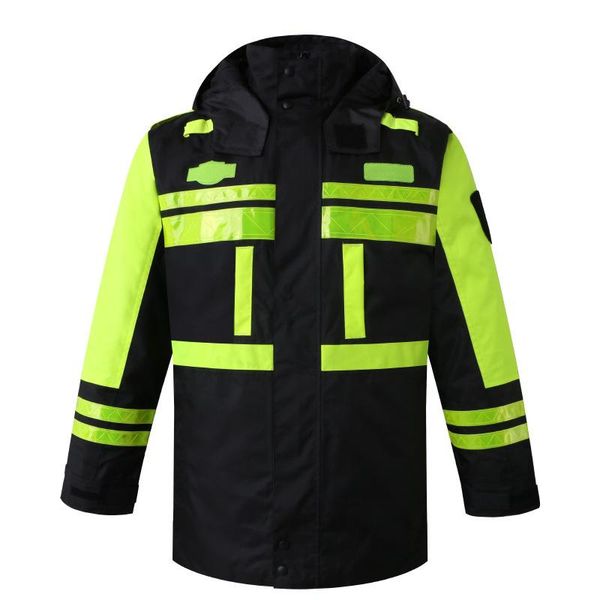 men's jackets winter high visibility waterproof outdoor jacket with removable liner safety workwear clothing reflective working clothes, Black;brown
men's jackets winter high visibility waterproof outdoor jacket with removable liner safety workwear clothing reflective working clothes, Black;brown