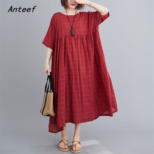 cotton linen oversize plus size vintage plaid for women casual loose long summer dress elegant clothes ladies dresses 210517, Black;gray
cotton linen oversize plus size vintage plaid for women casual loose long summer dress elegant clothes ladies dresses 210517, Black;gray