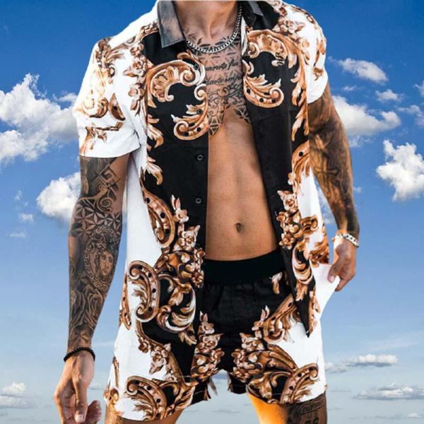 men's tracksuits 2021 fashion summer hawaiian set mens printing short sleeve casual floral shirt beach two piece suit men sets s-3xl, Gray
men's tracksuits 2021 fashion summer hawaiian set mens printing short sleeve casual floral shirt beach two piece suit men sets s-3xl, Gray