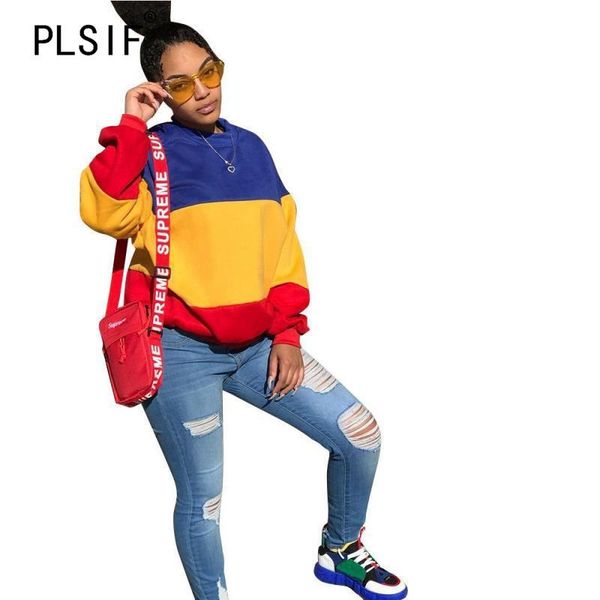 women's hoodies & sweatshirts o neck long sleeve stripe women coat high street chic casual lady fashion t shirt, Black
women's hoodies & sweatshirts o neck long sleeve stripe women coat high street chic casual lady fashion t shirt, Black
