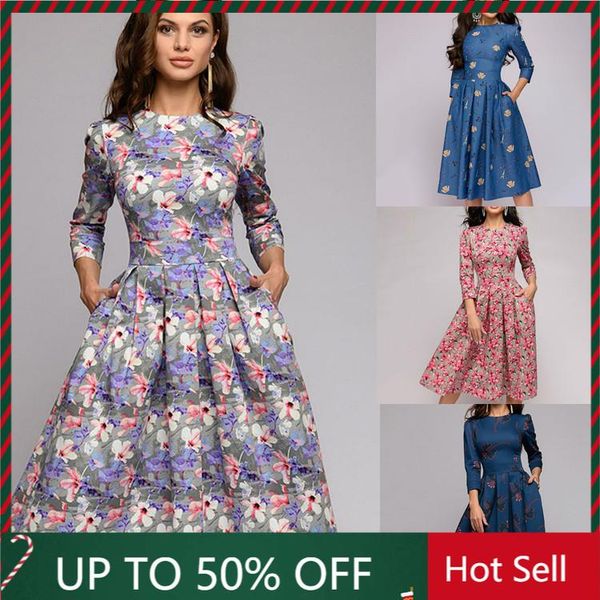 women spring summer navy blue 3/4 sleeves printed dress vintage pocket a-line casual elegent party vestidos dresses, Black;gray
women spring summer navy blue 3/4 sleeves printed dress vintage pocket a-line casual elegent party vestidos dresses, Black;gray