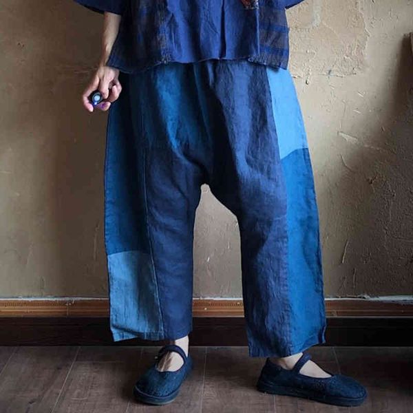 johnature patchwork autumn linen elastic waist loose vintage ankle-length pants linen casual women cross-pants 210521, Black;white
johnature patchwork autumn linen elastic waist loose vintage ankle-length pants linen casual women cross-pants 210521, Black;white