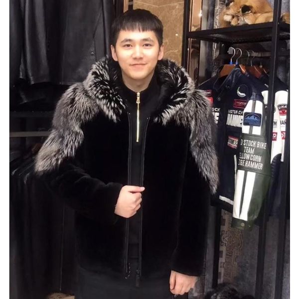 men's jackets bomber jacket real silver fur coat men sheepskin 2021 winter fashion casual hood overcoat customized size, Black;brown
men's jackets bomber jacket real silver fur coat men sheepskin 2021 winter fashion casual hood overcoat customized size, Black;brown