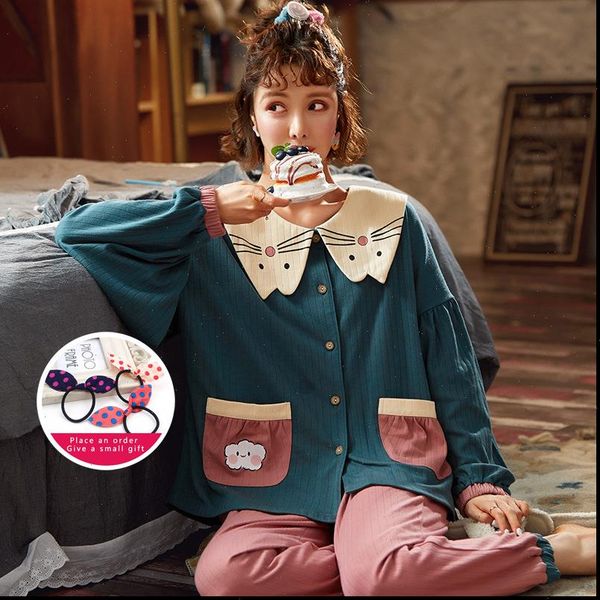 winter warm cotton pajamas women sleepwear loose oversized cardigan kawaii sweet wind cats pattern doll collar outdoor, Black;red
winter warm cotton pajamas women sleepwear loose oversized cardigan kawaii sweet wind cats pattern doll collar outdoor, Black;red