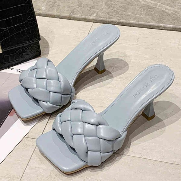 luxury slides women 7cm high heels mules fetish pumps individual weave leisure blue office ladies prom slippers women's shoes k78, Black
luxury slides women 7cm high heels mules fetish pumps individual weave leisure blue office ladies prom slippers women's shoes k78, Black
