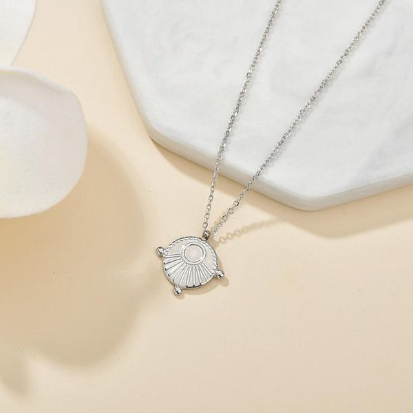 pendant necklaces female vintage sun choker chain necklace round aesthetic gift to friends titanium steel jewelry bijoux femme, Silver
pendant necklaces female vintage sun choker chain necklace round aesthetic gift to friends titanium steel jewelry bijoux femme, Silver