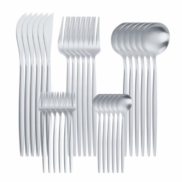 flatware sets 30pcs stainless steel cutlery tableware set matte silver kitchen dinnerware dinner forks knives spoons silverware
flatware sets 30pcs stainless steel cutlery tableware set matte silver kitchen dinnerware dinner forks knives spoons silverware
