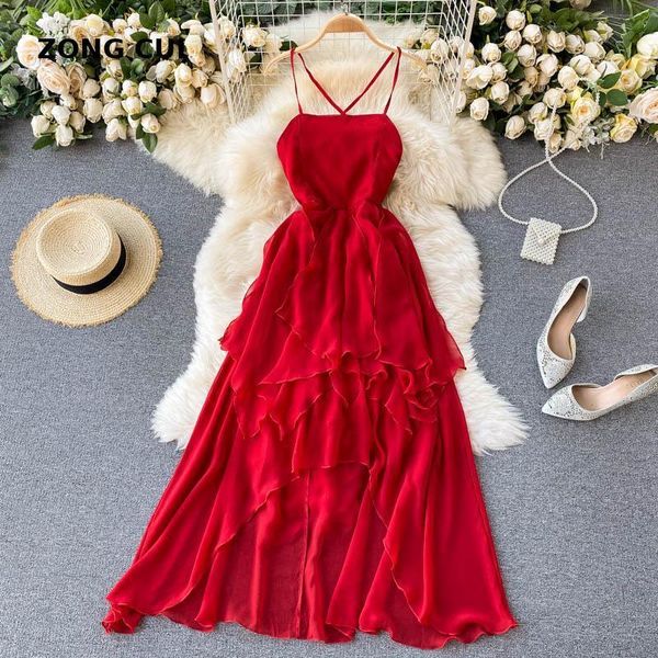 bohemian red halter dress 2021 summer goddess irregular beach fashion vacation long avant gard casual dresses, Black;gray
bohemian red halter dress 2021 summer goddess irregular beach fashion vacation long avant gard casual dresses, Black;gray