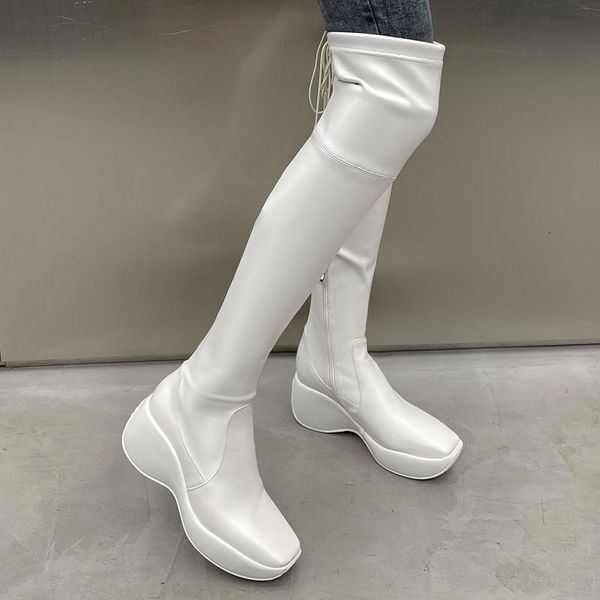 boots platform over the knee women high hees wedges stretch 2021 winter square toe long boot shoes woman botas feminina, Black
boots platform over the knee women high hees wedges stretch 2021 winter square toe long boot shoes woman botas feminina, Black