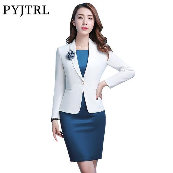 women's suits & blazers pyjtrl elegant ol fashion white blue satin silk temperament business formal dress women work clothes office uni, White;black
women's suits & blazers pyjtrl elegant ol fashion white blue satin silk temperament business formal dress women work clothes office uni, White;black