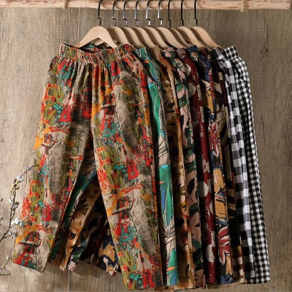 summer fashion printed cotton women pant linen harem casual high waist calf length loose trousers female streetwear, Black;white
summer fashion printed cotton women pant linen harem casual high waist calf length loose trousers female streetwear, Black;white