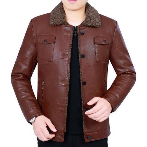 men's fur & faux winter coat mens plus size 4xl pu leather jackets men casual thick warm lapel long suede windproof jacket, Black 
men's fur & faux winter coat mens plus size 4xl pu leather jackets men casual thick warm lapel long suede windproof jacket, Black