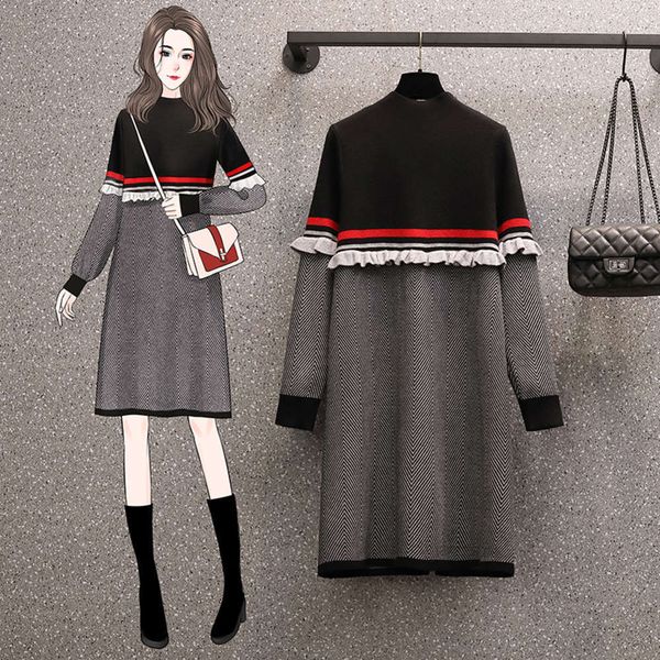 casual dresses dress big size women's fat sister autumn winter french slim knitting with belly covering and bottoming sweater skirt 10k, Black;gray
casual dresses dress big size women's fat sister autumn winter french slim knitting with belly covering and bottoming sweater skirt 10k, Black;gray