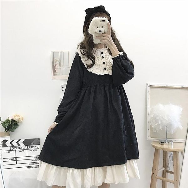 women's blouses & shirts 2021 japanese lolita style autumn winter women dress ruffled collar black gothic cute kawaii ruffles cosplay w, White
women's blouses & shirts 2021 japanese lolita style autumn winter women dress ruffled collar black gothic cute kawaii ruffles cosplay w, White
