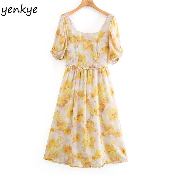 floral print backless dress women square neck puff sleeve sundress robe femme a-line midi summer elegant lady dresses 210514, Black;gray
floral print backless dress women square neck puff sleeve sundress robe femme a-line midi summer elegant lady dresses 210514, Black;gray