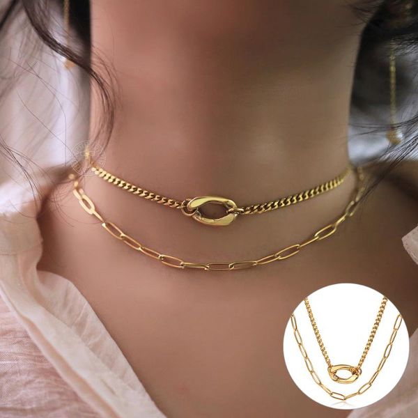 chokers trendsmax women gold tone layered cuban charm choker necklaces punk stainless steel paperclip cable curb link chain dn293, Golden;silver
chokers trendsmax women gold tone layered cuban charm choker necklaces punk stainless steel paperclip cable curb link chain dn293, Golden;silver