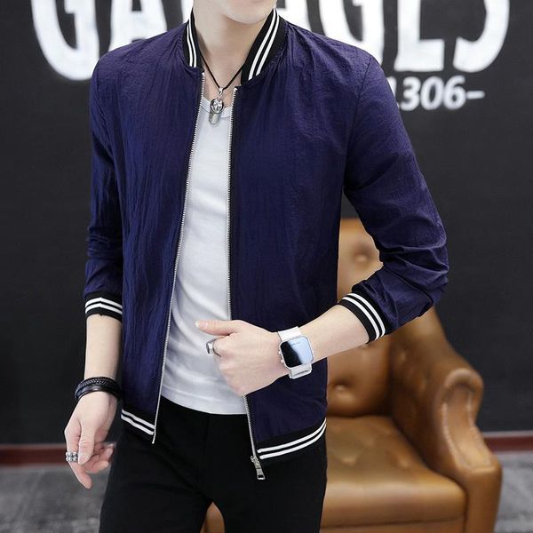 men's jackets 2021 spring autumn jacket male korean youth handsome men trend thin section gown personality baseball clothing casaco, Black;brown
men's jackets 2021 spring autumn jacket male korean youth handsome men trend thin section gown personality baseball clothing casaco, Black;brown