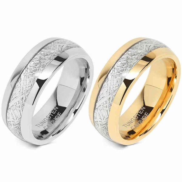 8mm fashion men jewelry tungsten carbide ring inlay meteorite wedding bands for women gifts, Silver
8mm fashion men jewelry tungsten carbide ring inlay meteorite wedding bands for women gifts, Silver