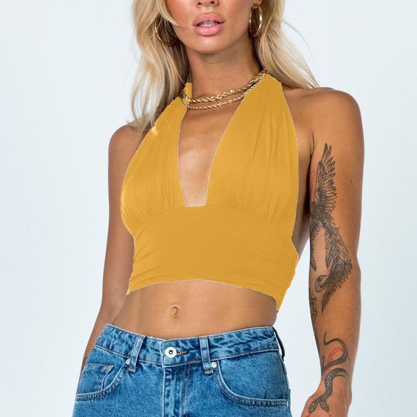 women's tanks & camis backless womens crops solid color hanging neck deep v femme casual strappy sling sleeveless tank clothes, White
women's tanks & camis backless womens crops solid color hanging neck deep v femme casual strappy sling sleeveless tank clothes, White