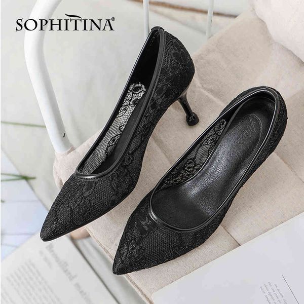 sophitina pumps woman spring mesh embroider hollow out pointed toe high thin cat heel office lady shoes po1028 210513, Black
sophitina pumps woman spring mesh embroider hollow out pointed toe high thin cat heel office lady shoes po1028 210513, Black