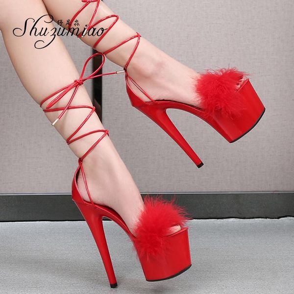 shuzumiao waterproof platform sandals 2021 summer women shoes fur cross straps high heels 16.5cm stiletto model catwalk shoe, Black
shuzumiao waterproof platform sandals 2021 summer women shoes fur cross straps high heels 16.5cm stiletto model catwalk shoe, Black