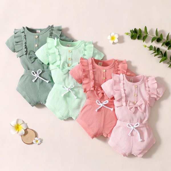 clothing sets infant baby girls ribbed knitted outfits ruffle solid color bodysuit shorts summer toddler born outfit set girl, White
clothing sets infant baby girls ribbed knitted outfits ruffle solid color bodysuit shorts summer toddler born outfit set girl, White