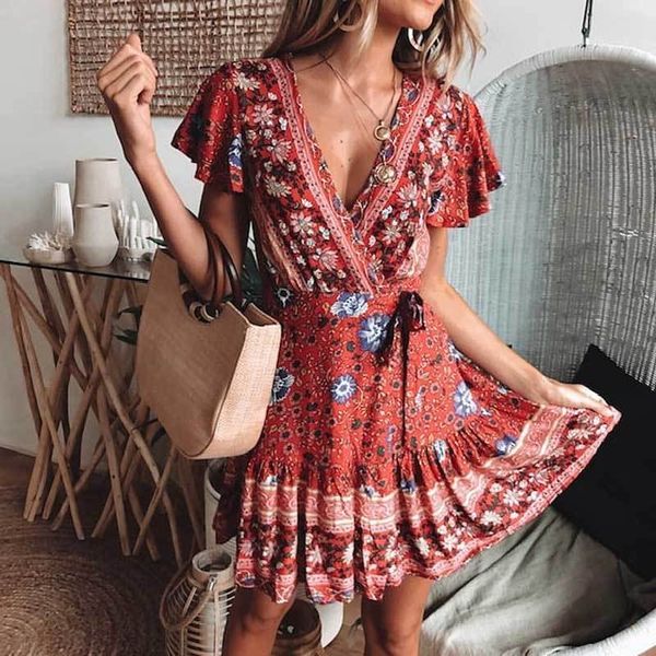 inspired floral print dress v-neck wrap summer dress ruffle sleeve chic casual beach dress new women vestidos 210412, Black;gray
inspired floral print dress v-neck wrap summer dress ruffle sleeve chic casual beach dress new women vestidos 210412, Black;gray