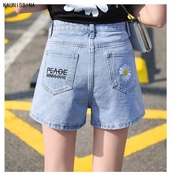denim shorts women's women short jeans flower embroidery wide leg vintage high waist summer pants, Blue
denim shorts women's women short jeans flower embroidery wide leg vintage high waist summer pants, Blue