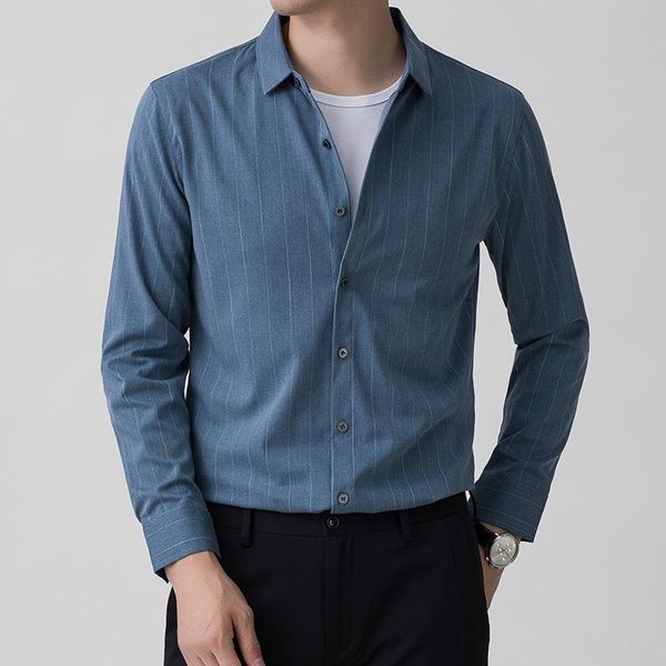 men's casual shirts men clothing 2021 spring autumn long sleeve shirt bamboo fiber light business 30-50 striped thin top, White;black
men's casual shirts men clothing 2021 spring autumn long sleeve shirt bamboo fiber light business 30-50 striped thin top, White;black