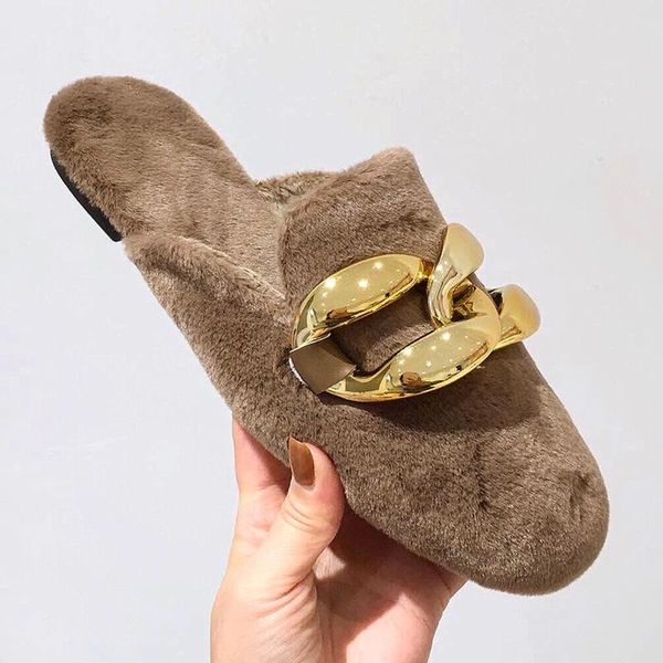 women fur slippers slip on slides brand metal buckle mule shoes ladies winter warm home flip flops zapatillas mujer, Black
women fur slippers slip on slides brand metal buckle mule shoes ladies winter warm home flip flops zapatillas mujer, Black