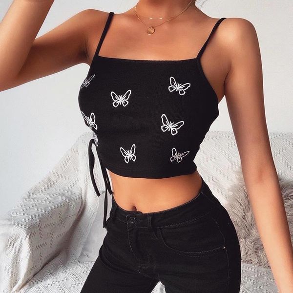 women's tanks & camis women casual butterfly pattern crop summer cropped tight attractive fitness polyester gothic fashion sleevel, White
women's tanks & camis women casual butterfly pattern crop summer cropped tight attractive fitness polyester gothic fashion sleevel, White
