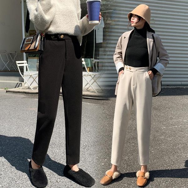 women's pants & capris huayimengyi spring women elastic woolen pant female plus size casual trousers black harem winter wool full lengt, Black;white
women's pants & capris huayimengyi spring women elastic woolen pant female plus size casual trousers black harem winter wool full lengt, Black;white