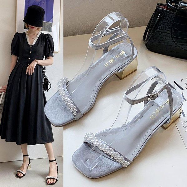 sandals fashion pearl square heel women elegant ankle strap toe sandalias mujer woman summer open party shoes, Black
sandals fashion pearl square heel women elegant ankle strap toe sandalias mujer woman summer open party shoes, Black
