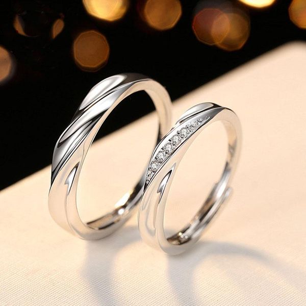 wedding rings bands sets genuine 925 sterling silver couple ring set romantic jewelry gift for wife husband adjustable, Slivery;golden
wedding rings bands sets genuine 925 sterling silver couple ring set romantic jewelry gift for wife husband adjustable, Slivery;golden