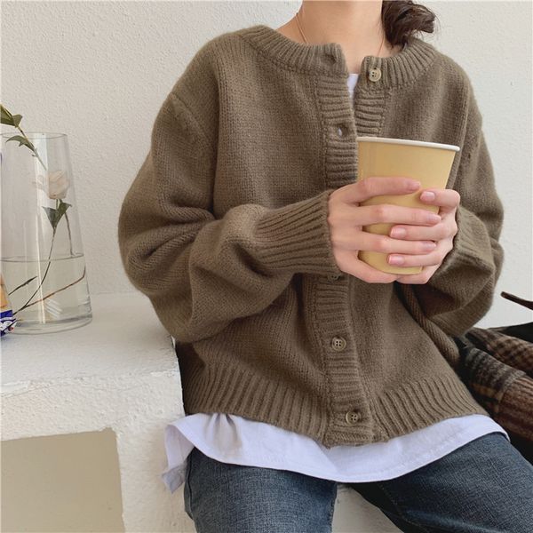 sweaters casual gentle loose single breasted thickened sweater women chic fashion versatile long sleeve cardigan, White;black
sweaters casual gentle loose single breasted thickened sweater women chic fashion versatile long sleeve cardigan, White;black