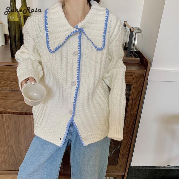 women's knits & tees junerain korean fashion cardigan women single breasted casual vintage sweater female turn down collar long sleeve, White
women's knits & tees junerain korean fashion cardigan women single breasted casual vintage sweater female turn down collar long sleeve, White